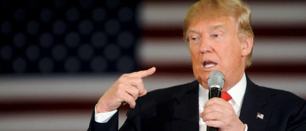 Donald Trump spricht bei einer Veranstaltung in Appleton, Wisconsin.