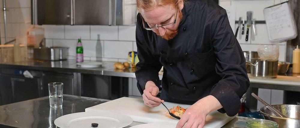 Stephan Hentschel, Küchenchef in Cookies Cream in Berlin Mitte.