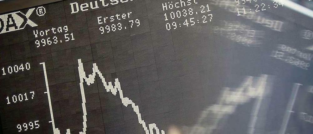Auf und nieder. Der Dax ist auf bestem Wege, den alten Rekordstand wieder zu erreichen.