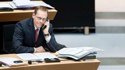 Michael Müller bei einer Plenarsitzung im Abgeordnetenhaus.
