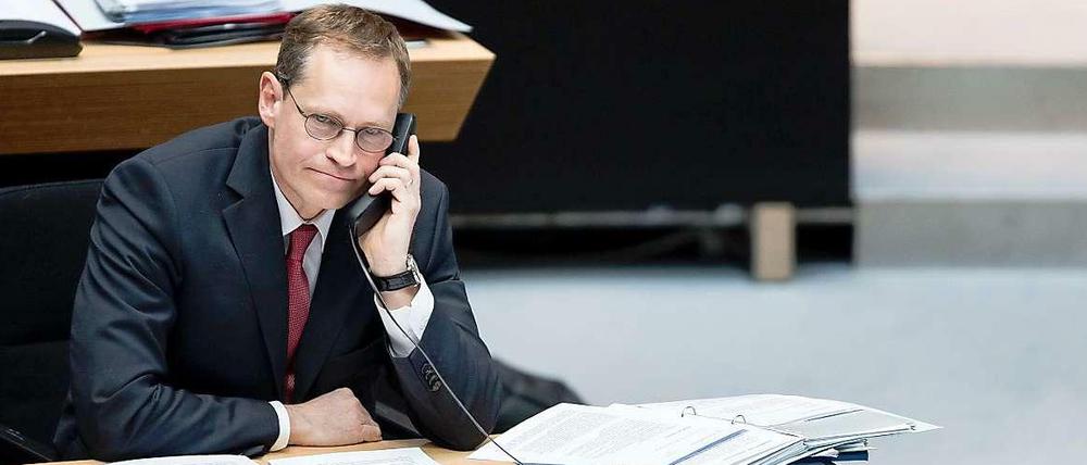 Michael Müller bei einer Plenarsitzung im Abgeordnetenhaus.