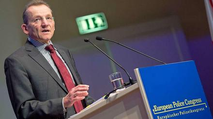 Frontex-Chef Klaus Rösler beim Europäischen Polizeikongress.