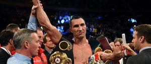 Boxweltmeister Wladimir Klitschko nach seinem Sieg gegen Bryant Jennings in New York