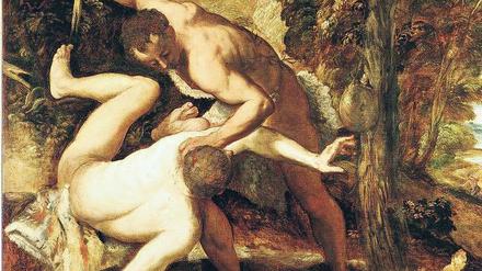Kain erschlägt seinen Bruder Abel, Gemälde von Tintoretto.