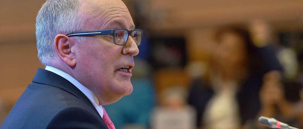 Brüsseler Prüfung. Frans Timmermans hat bei seinen Kommissarskollegen schon einmal vorgefühlt, welche EU-Initiativen entbehrlich sind. 