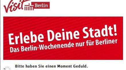 Geduldsspiel. Diese Meldung sahen viele Berliner nach dem Start der Aktion im Netz.