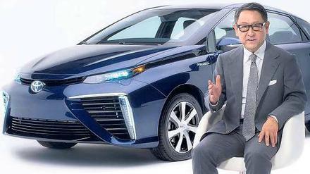 Selbstbewusst. In einer Videobotschaft präsentierte der Vorstandsvorsitzende von Toyota, Akio Toyoda, am Montag das Brennstoffzellenauto „Mirai“ (Zukunft). Der umweltfreundliche Wagen stelle einen „Wendepunkt“ in der Automobilgeschichte dar, sagte Toyoda.
