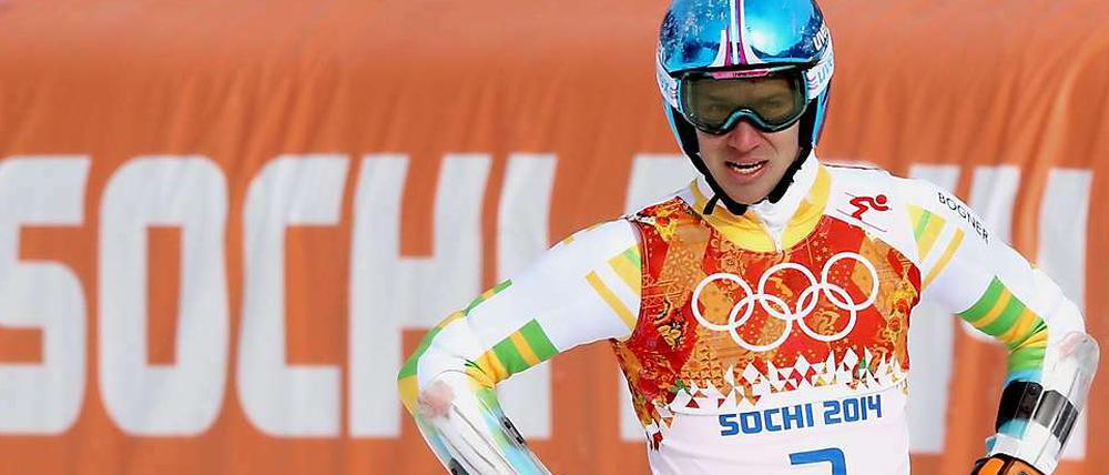 Nein, reicht nicht. Felix Neureuther schlägt sich im olympischen Riesenslalom dennoch achtbar.