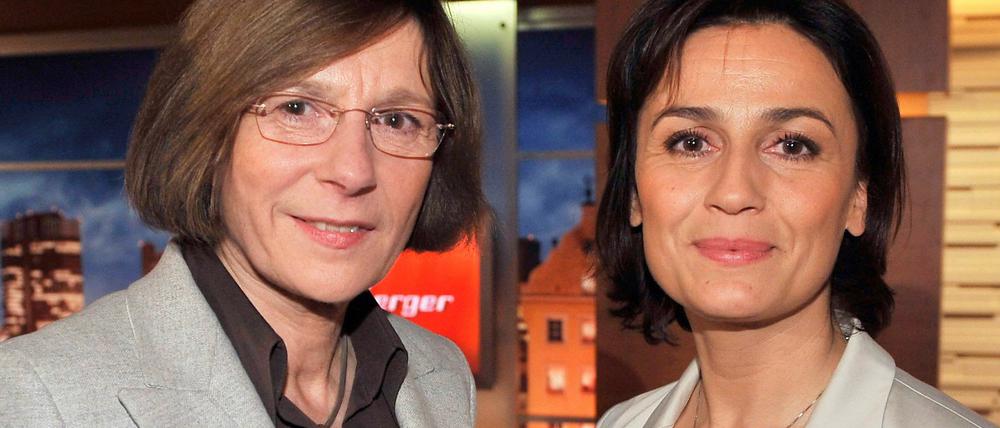 Ursula Sarrazin und Sandra Maischberger.