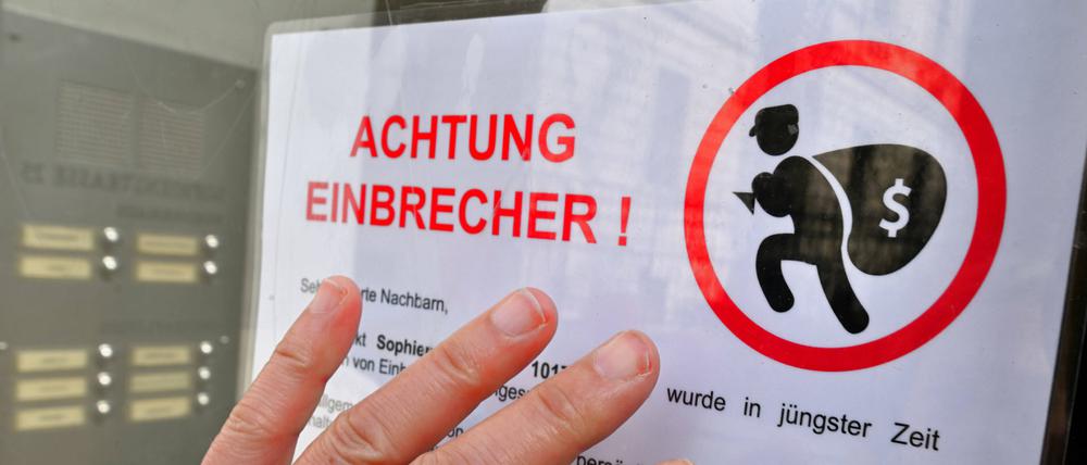 Aufgepasst. Einbrüche gehören zu den häufigsten Delikten in Berlin.