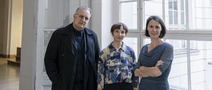 UdK-Präsident Norbert Palz und die Vizepräsidentinnen Ariane Jeßulat und Rebekka Hüttmann.