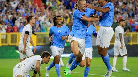 Der Ex-Dortmunder Erling Haaland sorgte bei seinem Debüt für Manchester City für den einzigen Treffer.