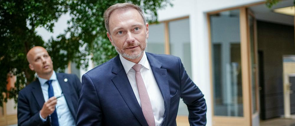 Bundesfinanzminister Lindner Anfang Juli bei der Vorstellung des Regierungsentwurfs für den Bundeshaushalt 2023.