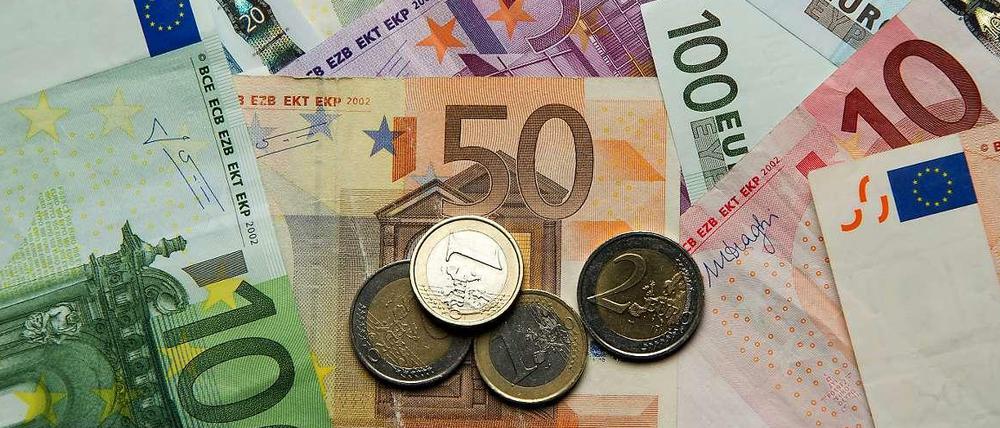 Beliebte Scheine. Euro-Geldscheine im Wert von mehr als 1000 Milliarden Euro sind aktuell im Umlauf.