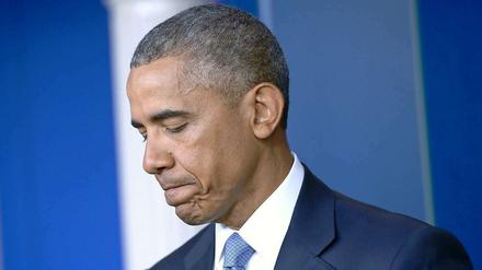 US-Präsident Barack Obama am Donnerstag während seiner Pressekonferenz im Weißen Haus.
