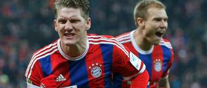 Warum so giftig? Bastian Schweinsteiger bejubelt seinen frühen Treffer zum 1:0 der Bayern gegen Köln. 