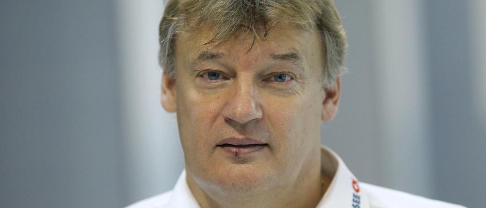 Hagen Stamm, 54, gewann bei Olympia 1984 Wasserball-Bronze. Heute ist der Fahrrad-Unternehmer Präsident der Wasserfreunde Spandau 04.
