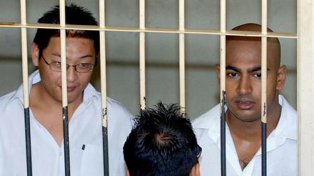 Die in Indonesien zum Tode verurteilten Australier Andrew Chan (links) und Myuran Sukumaran 