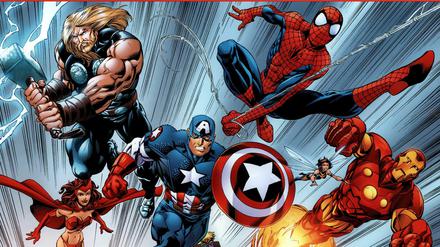 Im Comic ein Team - und bald auch auf der Kinoleinwand: Die Avengers mit Spider-Man.