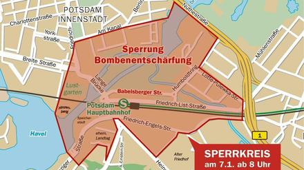 In diesem Gebiet muss die Innenstadt gesperrt werden.