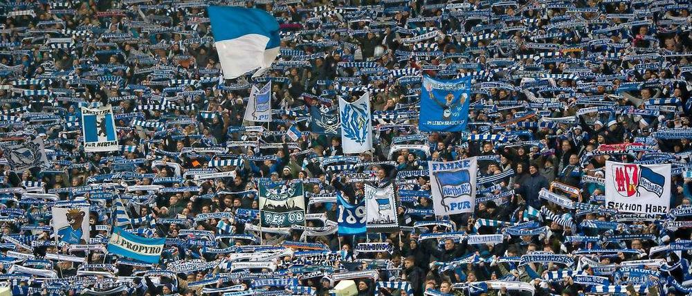 Auch die Fans von Hertha BSC wünschen sich gegen Dortmund Hingabe, Fantasie und Mut.