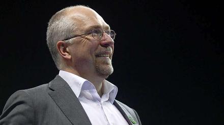 Hatte Grund zur Freude. Volleys-Trainer Mark Lebedew.