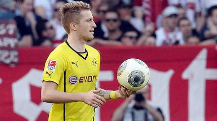 Drei Mal erfolgreich: Dortmunds Marco Reus jubelt nach seinem Elfmetertreffer.