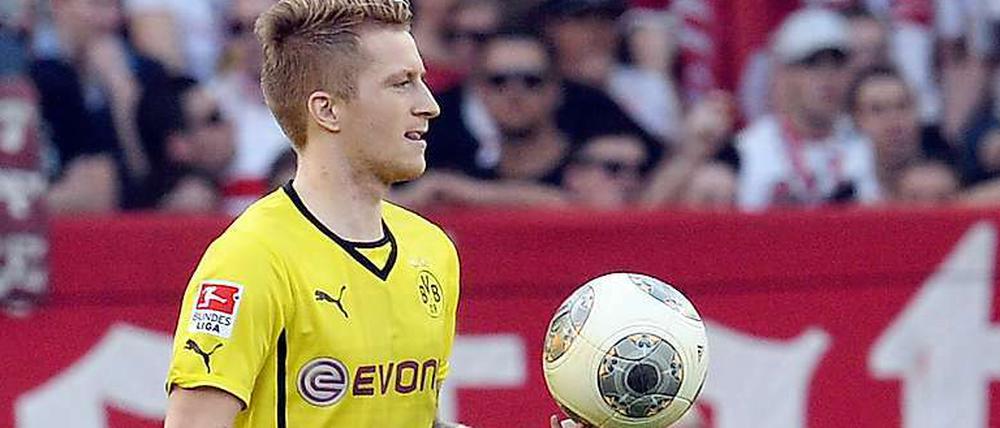Drei Mal erfolgreich: Dortmunds Marco Reus jubelt nach seinem Elfmetertreffer.