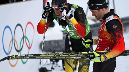 Tim Tscharnke und Hannes Dotzler bleibt am Ende nur Rang sieben - damit schien eine Medaille schon sicher.