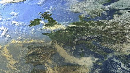Europe from space, illustration.