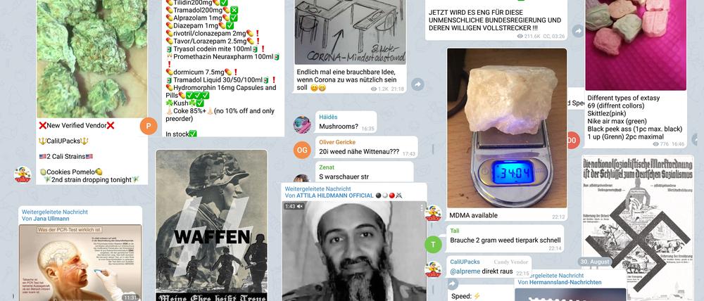 Ein Klick bis zur Straftat. Über Telegram kommunizieren Verschwörungsideologen genauso wie Volksverhetzer, Dealer finden hier ihre Kunden.