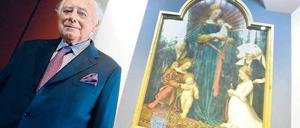 Reinhold Würth vor einem Holbein-Gemälde in Berlin.