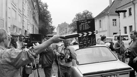 Regisseur Helmut Dziuba drehte in der Gutenbergstraße 105, einem besetzten Haus, den Film "Jana und Jan" im Jahr 1992. 