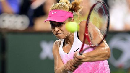 Kein Glück und auch noch Pech. Die Bälle von Sabine Lisicki landeten oft um wenige Zentimeter im Aus.