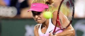 Kein Glück und auch noch Pech. Die Bälle von Sabine Lisicki landeten oft um wenige Zentimeter im Aus.