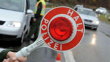 Kontrolle auf der Autobahn.