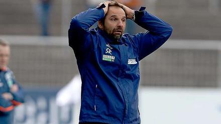 Nicht zu fassen. Stefan Ruthenbeck und der VfR Aalen verlieren zwei Punkte im Abstiegskampf der Zweiten Liga.