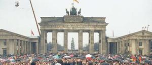 Das Gedränge war groß bei der Öffnung des Brandenburger Tores.