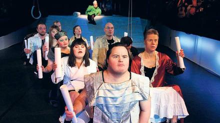 Die Theatergruppe RambaZamba spielt ihr Stück "Lost Love Lost" in der Kulturbrauerei.