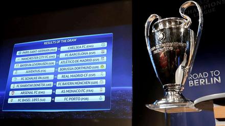 Alles auf einen Blick. Die Achtelfinals in der Champions League mit vier deutschen Teams.