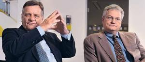 Die Führungsetage des BER: Geschäftsführer Hartmut Mehdorn (l.) und Technikchef Jörg Marks.