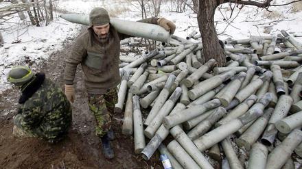 Ukrainischer Soldat im Kampf gegen russische Separatisten.