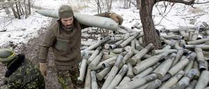 Ukrainischer Soldat im Kampf gegen russische Separatisten.