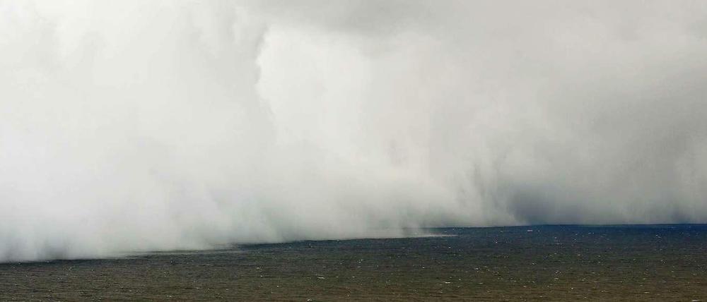 Ein Schneesturm nähert sich Buffalo im US-Bundesstaat New York.