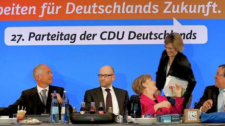 Die CDU unter Angela Merkel bereitet ihren Parteitag vor.