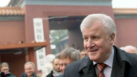 Horst Seehofer, Ministerpräsident von Bayern, am Mittwoch in Peking.