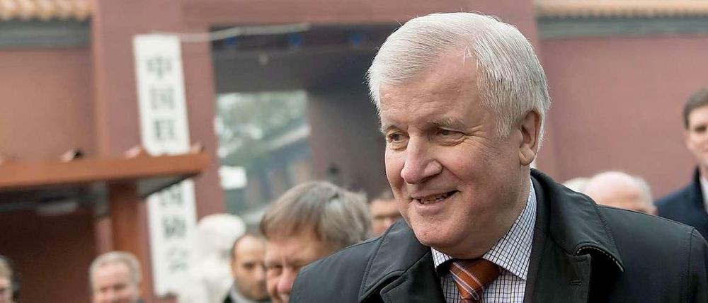 Horst Seehofer, Ministerpräsident von Bayern, am Mittwoch in Peking.