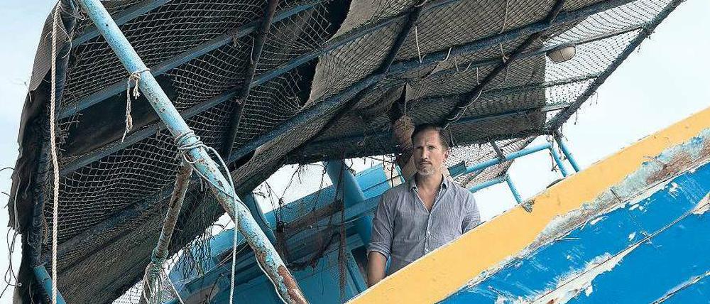 Benno Fürmann, 42, ist gebürtiger Kreuzberger. Der Schauspieler machte sich in Italien ein Bild von der Lage der Bootsflüchtlinge.