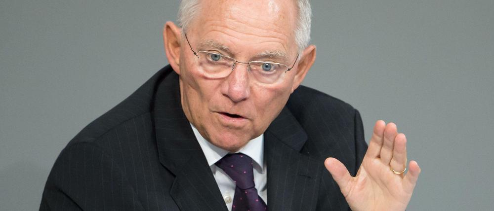 Bundesfinanzminister Wolfgang Schäuble