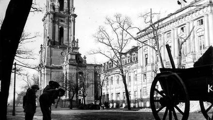 Noch eine Ruine. Die Garnisonkirche um 1949.